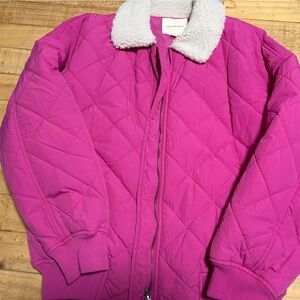 Thread & Supply Fuchsia Quilted Puffer Jacket